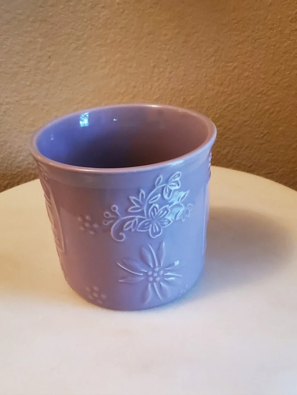 Temptations QVC Network Logo Collectible Ceramic Lavender Coffee Mug